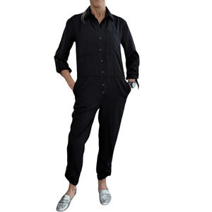Banana Republic Women’s Casual Black Long Sleeve Button-Up Pants Jumpsuit Size 0